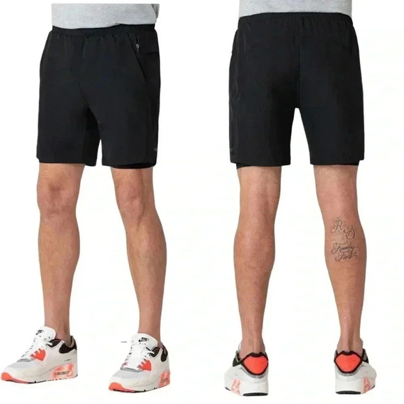 SWET TAILOR ACTIVE SHORTS BLACK ONYX RUNNING SWEAT WICK MEN SIZE 2XL STRETCH - Picture 4 of 13